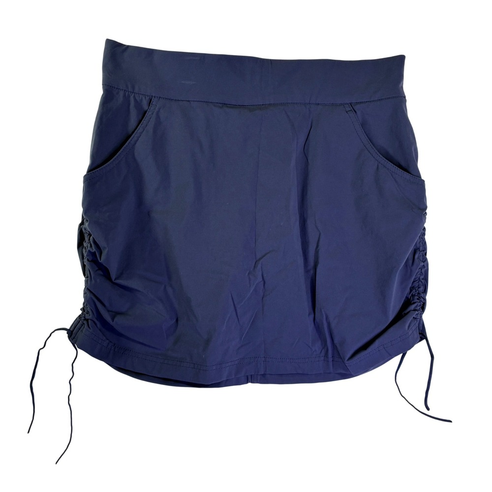 Columbia Sportswear Navy Blue Hiking Skort Adjustable Cinch Sides Womens Medium